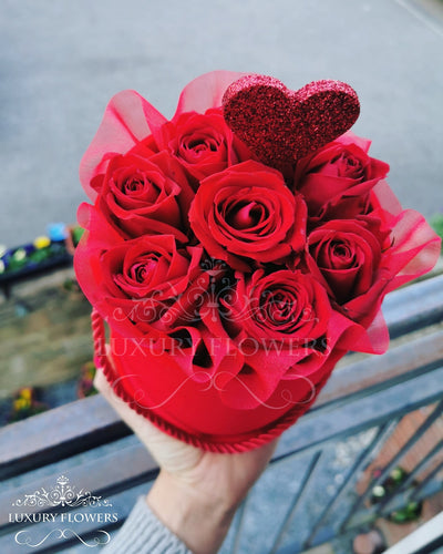 Small suede box with heart